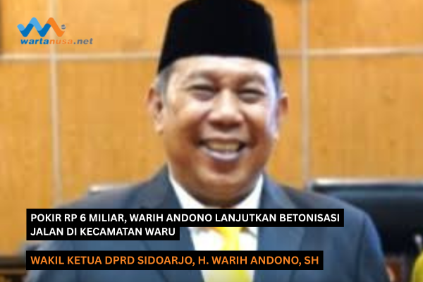 Pokir Rp 6 Miliar, Warih Andono Lanjutkan Betonisasi Jalan di Kecamatan Waru