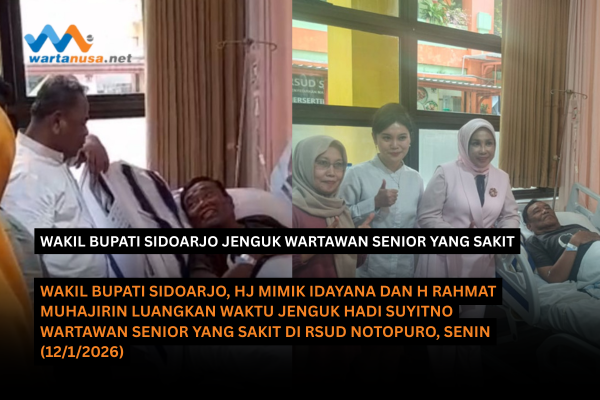 Wakil Bupati Sidoarjo Jenguk Wartawan Senior yang Sakit