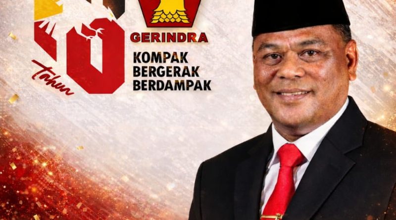 DPC PARTAI GERINDRA KABUPATEN SIDOARJO MENGUCAPKAN SELAMAT HUT KE 18 TAHUN PARTAI GERINDRA