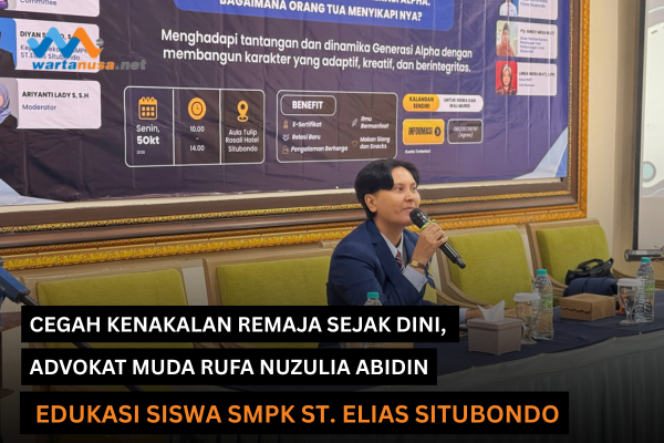 Thumbnail Wartanusa Uk 600 x 400 pixels Cegah Kenakalan Remaja Sejak Dini, Advokat Muda Rufa Nuzulia Abidin Edukasi Siswa SMPK St. Elias Situbondo